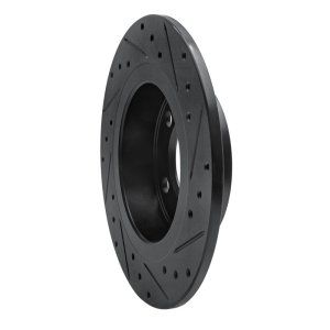 Mini Cooper Paceman Brake Rotor (1) - Rear Left - R1 Concepts - Drilled & Slotted - Black - `11-`16